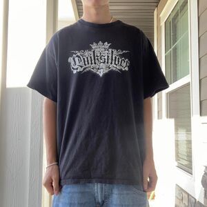 Quiksilver Men's Black and Grey T-shirt